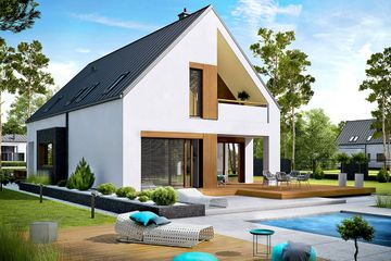  Projekt domu Riko III G2 energo (WRC2658) - projekt domu parterowego z poddaszem - Zdjęcie 1