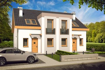  Projekt domu Emilia - dwulokalowy l+ll (WRD2677) - projekt domu parterowego z poddaszem - Zdjęcie 1