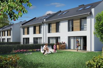  Projekt domu JB54 szeregowy segment skrajny prawy (GDA1040) - projekt domu z pełnym piętrem i poddaszem - Zdjęcie 2