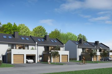  Projekt domu JB55 bliźniak (GDA1043) - projekt domu z pełnym piętrem i poddaszem - Zdjęcie 1