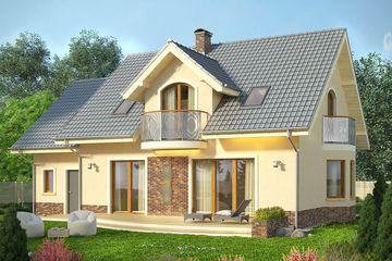  Projekt domu Akacja (WRN1364) - projekt domu parterowego z poddaszem - Zdjęcie 3