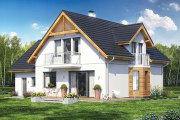  Projekt domu Baset 6 z garażem XL (WRL1027) - projekt domu parterowego z poddaszem - Zdjęcie 2