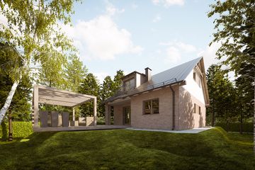  Projekt domu Patrycja (PRA1349) - projekt domu parterowego z poddaszem - Zdjęcie 2