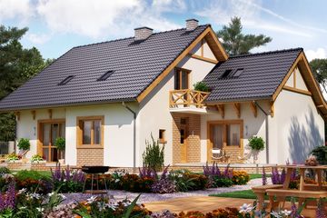  Projekt domu BS-11 dwulokalowy (JGC1006) - projekt domu parterowego z poddaszem - Zdjęcie 2
