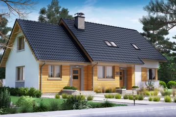  Projekt domu BS-07 dwulokalowy (JGC1154) - projekt domu parterowego z poddaszem - Zdjęcie 4