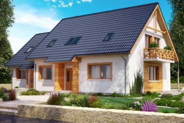  Projekt domu BS-15 wariant - dwulokalowy (JGC1155) - projekt domu parterowego z poddaszem - Zdjęcie 2