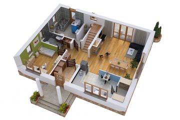  Projekt domu BW-51 (JGC1156) - projekt domu parterowego z poddaszem - Zdjęcie 3