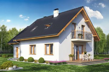  Projekt domu Pinczer 5 z garażem (WRL1029) - projekt domu parterowego z poddaszem - Zdjęcie 2