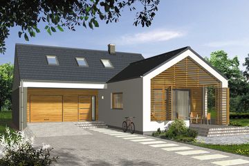  Projekt domu Omega I (WRH1212) - projekt domu parterowego z poddaszem - Zdjęcie 1