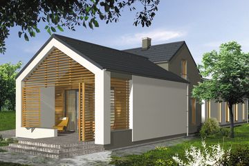  Projekt domu Omega I (WRH1212) - projekt domu parterowego z poddaszem - Zdjęcie 2