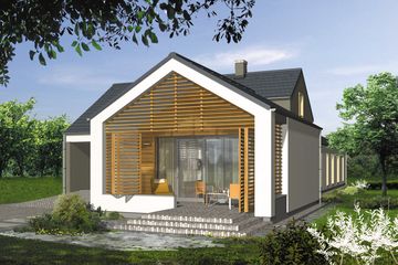  Projekt domu Omega I (WRH1212) - projekt domu parterowego z poddaszem - Zdjęcie 3
