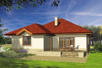  Projekt domu Blanka (WRH1054) - projekt domu parterowego - Zdjęcie 3