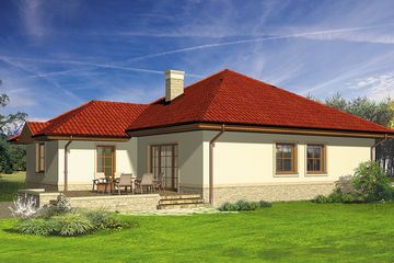  Projekt domu Blanka (WRH1054) - projekt domu parterowego - Zdjęcie 4