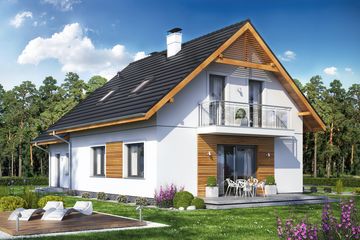  Projekt domu Pinczer 4 z garażem XL (WRL1028) - projekt domu parterowego z poddaszem - Zdjęcie 2