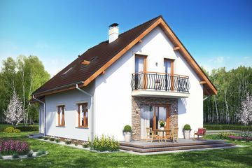  Projekt domu Pinczer 6 z garażem (WRL1030) - projekt domu parterowego z poddaszem - Zdjęcie 2