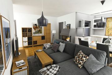 Projekt domu Nowinka z garażem i wiatą bliźniak [A1-BL1] - parterowy z poddaszem dom o powierzchni 201,60 m², dach dwuspadowy - ujęcie 9