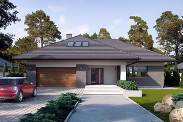  Projekt domu Goran 2 (BSE1101) - projekt domu parterowego z poddaszem - Zdjęcie 1