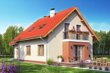  Projekt domu Pinczer 8 z garażem (WRL1032) - projekt domu parterowego z poddaszem - Zdjęcie 2