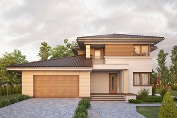  Projekt domu Cyprys 8 (BSA2099) - projekt domu z pełnym piętrem - Zdjęcie 1