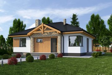  Projekt domu Łucja II bez garażu [B] (WRF1683) - projekt domu parterowego - Zdjęcie 1