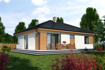  Projekt domu Łucja II bez garażu [B] (WRF1683) - projekt domu parterowego - Zdjęcie 2