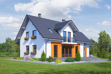  Projekt domu Tomaszów 31g (KRP2032) - projekt domu parterowego z poddaszem - Zdjęcie 1