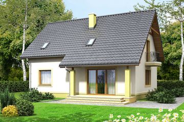  Projekt domu Awokado (WOF1096) - projekt domu parterowego z poddaszem - Zdjęcie 2