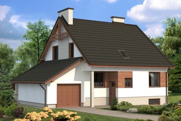  Projekt domu Soverato Termo (KRH1432) - projekt domu parterowego z poddaszem - Zdjęcie 1