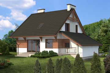  Projekt domu Soverato Termo (KRH1432) - projekt domu parterowego z poddaszem - Zdjęcie 2