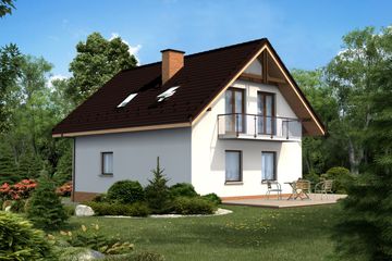  Projekt domu Avocado II Termo (KRH1433) - projekt domu parterowego z poddaszem - Zdjęcie 2