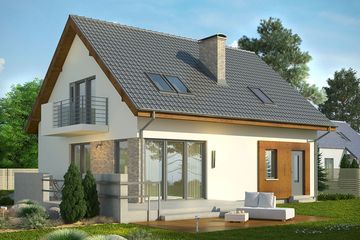  Projekt domu Tabasco (WRN1368) - projekt domu parterowego z poddaszem - Zdjęcie 2