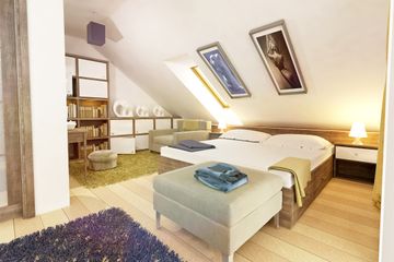  Projekt domu Nowinka II z garażem i wiatą bliźniak [A1-BL1] (WRF1685) - projekt domu parterowego z poddaszem - Zdjęcie 8