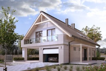  Projekt domu Amarylis 4 (BSA2102) - projekt domu parterowego z poddaszem - Zdjęcie 1