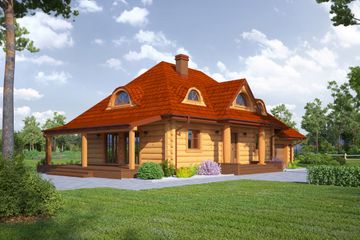  Projekt domu Chmielniki małe dw 57 (KRP2041) - projekt domu parterowego z poddaszem - Zdjęcie 1