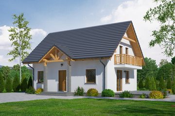  Projekt domu Dzikowo (KRP2042) - projekt domu parterowego z poddaszem - Zdjęcie 1