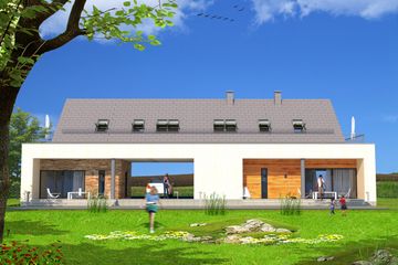  Projekt domu MD-26 (KKA1028) - projekt domu parterowego z poddaszem - Zdjęcie 1