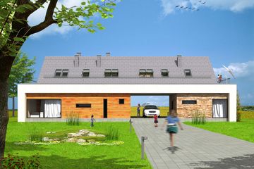  Projekt domu MD-26 (KKA1028) - projekt domu parterowego z poddaszem - Zdjęcie 4