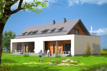  Projekt domu MD-26 (KKA1028) - projekt domu parterowego z poddaszem - Zdjęcie 7