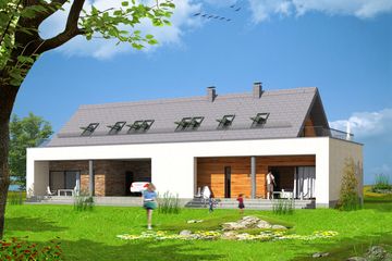  Projekt domu MD-26 (KKA1028) - projekt domu parterowego z poddaszem - Zdjęcie 8