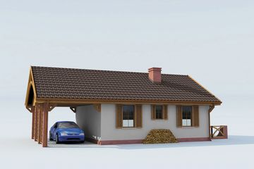  Projekt domu letniskowego Awinion dom letniskowy szkielet drewniany (SLN2412) - projekt domu letniskowego parterowego - Zdjęcie 3