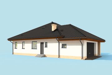  Projekt domu Alexandria szkielet drewniany (SLN1270) - projekt domu parterowego - Zdjęcie 3