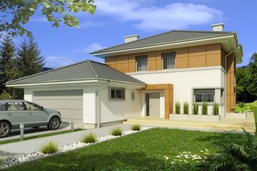  Projekt domu Sewilla 2 wersja B paliwo stałe (WRD2687) - projekt domu z pełnym piętrem - Zdjęcie 2