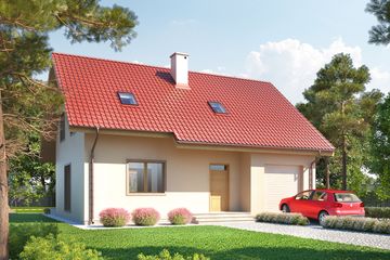  Projekt domu Eco 01 (WOZ1000) - projekt domu parterowego z poddaszem - Zdjęcie 1