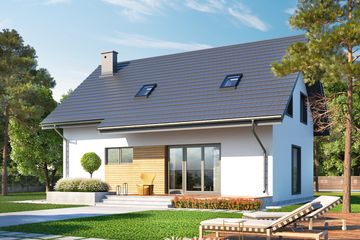  Projekt domu Eco 02 (WOZ1001) - projekt domu parterowego z poddaszem - Zdjęcie 2