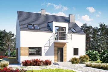  Projekt domu Eco 08 (WOZ1005) - projekt domu parterowego z poddaszem - Zdjęcie 1