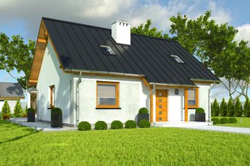  Projekt domu Marcin II bez garażu [B1] (WRF1690) - projekt domu parterowego z poddaszem - Zdjęcie 1