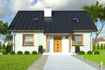  Projekt domu Marcin II bez garażu [B1] (WRF1690) - projekt domu parterowego z poddaszem - Zdjęcie 2