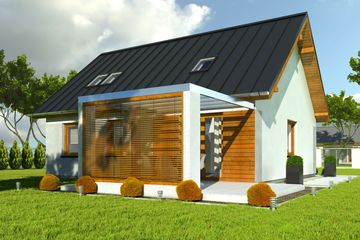  Projekt domu Marcin II bez garażu [B1] (WRF1690) - projekt domu parterowego z poddaszem - Zdjęcie 3