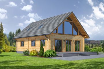  Projekt domu Chmielów dw 15-0k (KRP2046) - projekt domu parterowego z poddaszem - Zdjęcie 2