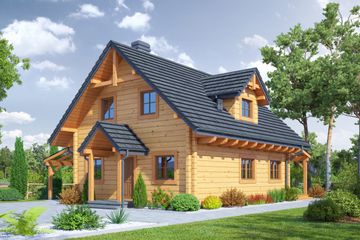  Projekt domu Rydzowo dw 5 (KRP2048) - projekt domu parterowego z poddaszem - Zdjęcie 1